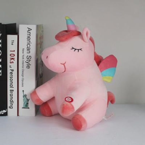 

день led light up unicorn чучела животных игрушки рождество birthday валентина подарки для детей мультфильма единорога игрушка 30см