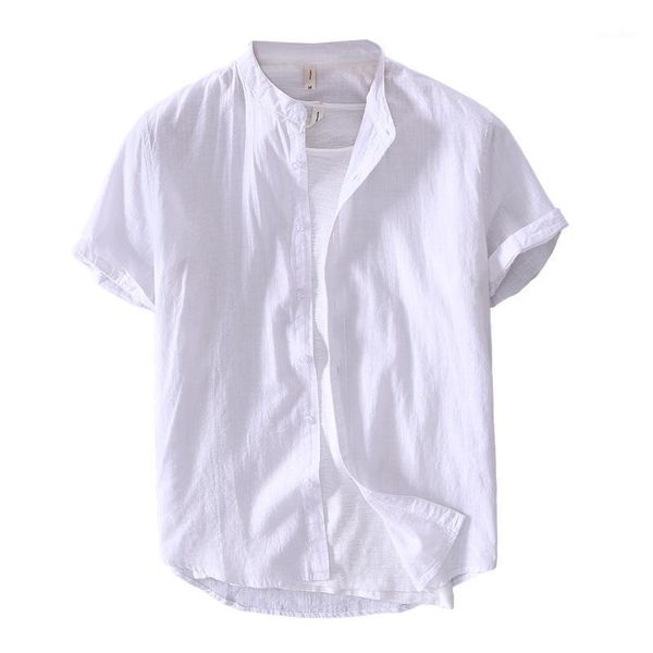 

2020 summer new short sleeve camisas masculinas1, White;black