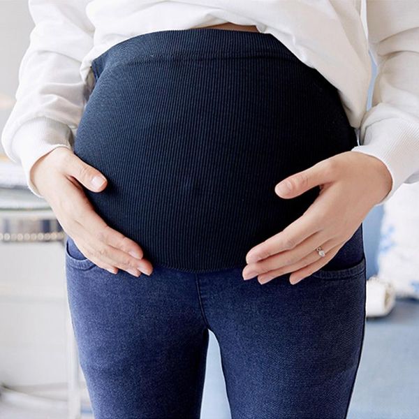 

2xl size maternity jeans adjustable elastic belt stretch belly lift trousers pregnant pants women korean womens jeans patch, White