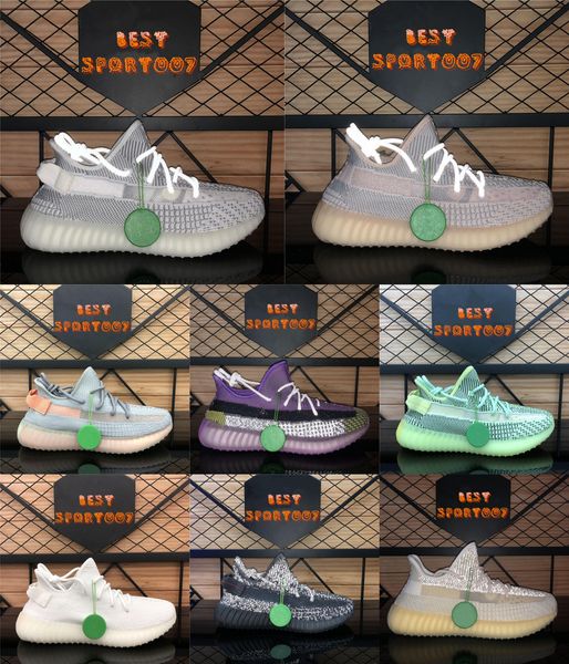 

2020 kanye west men women running shoes zebra cinder tail light reflective israfil asriel linen mens trainers designer sneakers