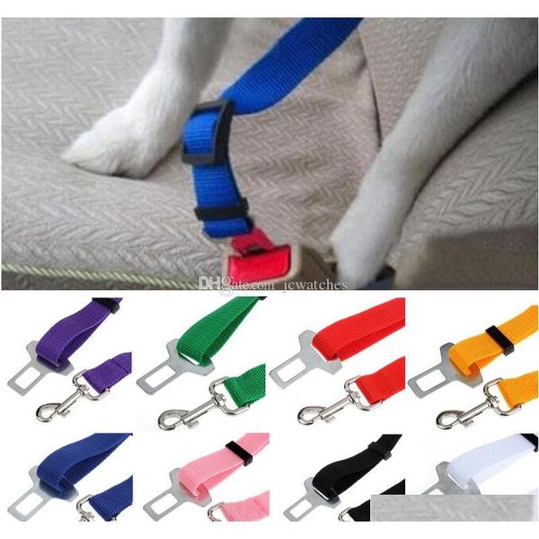

6 colors adjustable car vehicle safety seatbelt cat puppy seat belt pet dog harness lead leashes wholesale tmer0