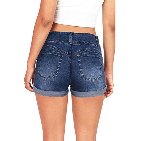 

women's shorts short low waisted washed solid mini jeans polyester jean women summer, White;black