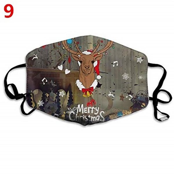 

1cps взрослого печать маска моющийся ушной безликий printed рождество маска украшение для лица косплей рождество аксессуаров sqcfjz, Black