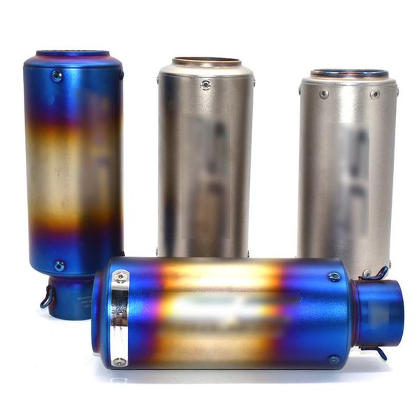 

motorcycle exhaust system universal 51mm 60mm pipe suitable for tmax500 mt07 mt09 muffler carbon fiber with stickers