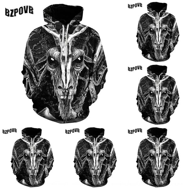 

2020 прохладный свитер анимация цифровой 3d печати мода мужских с капюшоном случайной свободная 2020 прохладно top свитер анимация цифровой, Black