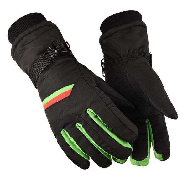 

ski motorcycle outdoor women' cycling gloves cold proof winter plush mountaineering warm waterproof gloves45k3, Blue;gray