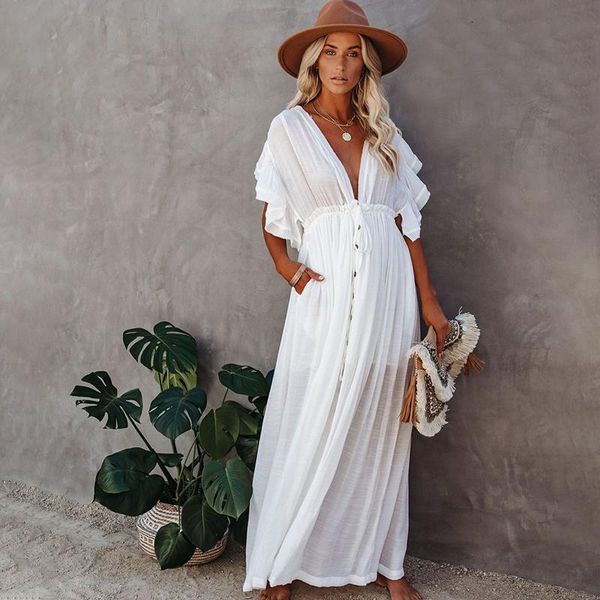 

bikini cover-ups long white tunic cusual summer beach dress elegant women plus size beach wear swim suit cover up q1208, Black;gray