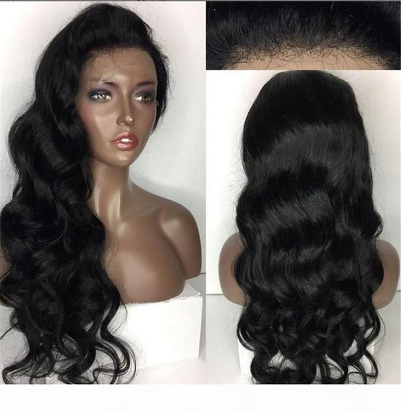 

brazilian virgin hair wigs full lace human hair wigs for black women body wave hair full lace front wigs indian, Black;brown
