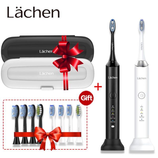 

lachen double sonic electric toothbrush h9 timer 5 mode usb rechargeable tooth 10 replacement brush heads 2 travle case