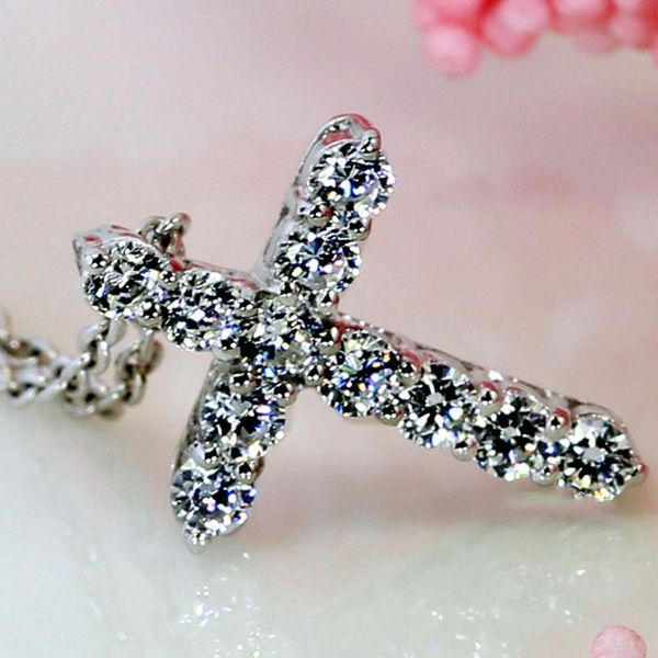 

jewelry 100% 18k gold moissanite diamond necklace with a certificate 008, Silver