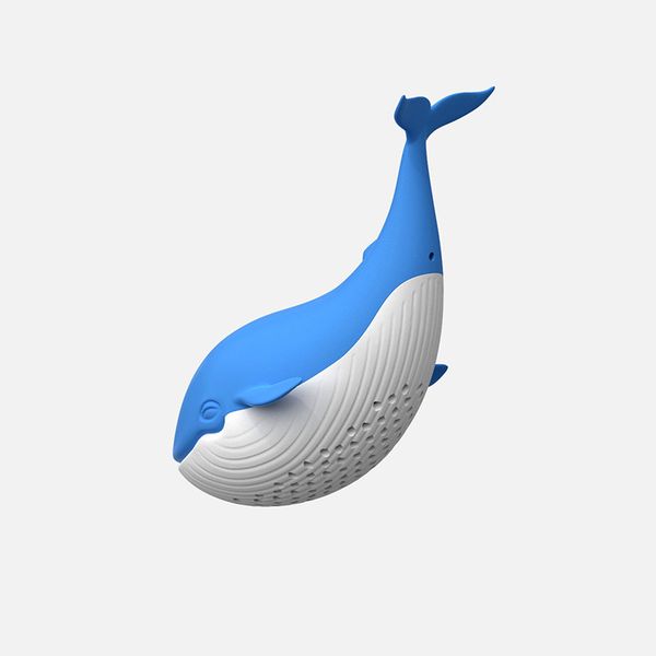 

blue whale silicone tea infuser loose leaf cute strainer bpa fda standard creative tea-bag filter kitchen utensils