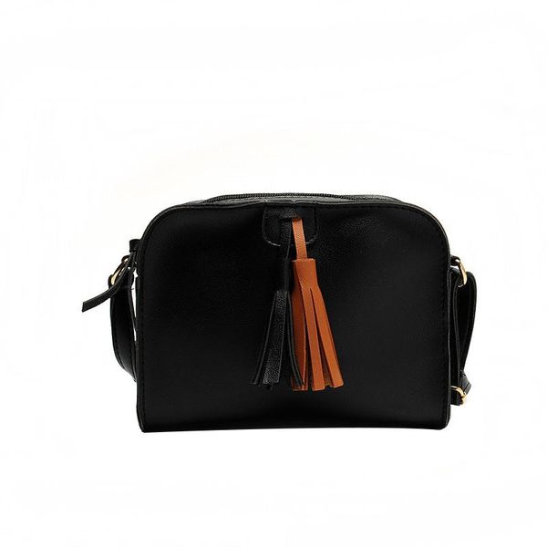 

new retro women handbags tassel decoration pu leather women bag casual simple shoulder bag crossbody