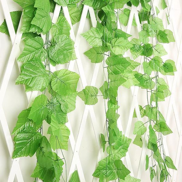 

230cm long artificial plants grape vine fake foliage leaves home wedding decoration1