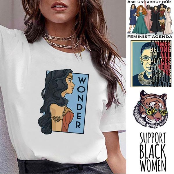 

феминистская феминизм девушка power feminina футболка женщины мода футболка женская одежда графические тренеи для femme футболка одежда топы, White