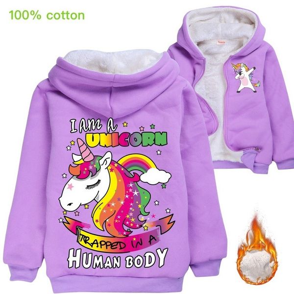 

new kids coat unicorn baby girl winter clothes boy jacket cartoon animal horse children clothing cotton bebe warm 1006, Blue