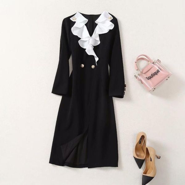 

z11551 new fashion women 2021 spring dress luxury european design party style dress, Black;gray