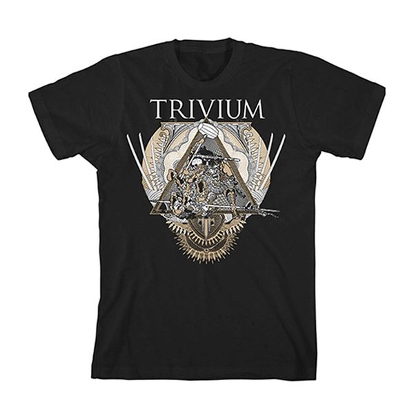 

brand t-shirt men 2019 fashion round neck trivium men's triangular war tee t-shirt blacksummer t-shirt sport hooded sweatshirt hoodie