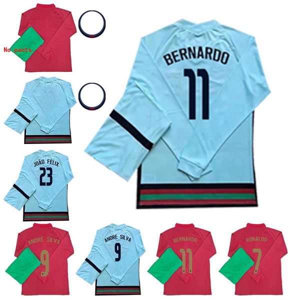 

2021 new soccer jersey ronaldo guerreiro dias guedes silva carvalho pepe 20 21 long sleeve fans version high-quality football shirt, Black;yellow