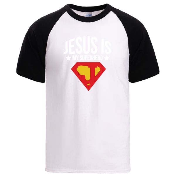 

jesus is my superhero mens summer loose fit short sleeve causal sell raglan tee tshirt hooded sweatshirt hoodie men t shirt