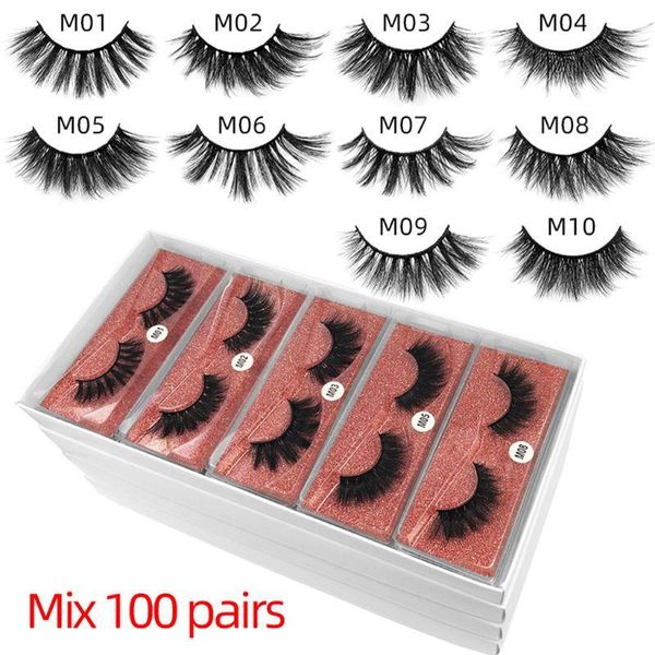 

natural long fake imitation mink eye lashes thick makeup false eyelashes