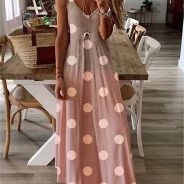 

qtr8w sling summer polka dot suspender skirt sling gradient skirt printed 2020 v-neck suspender dress umr3i, Black;gray
