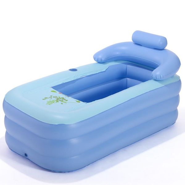 

2020 creative pvc folding portable bathtub for adults inflatable bath bathtub inflatable deflation pump furnishing