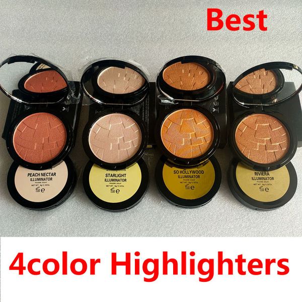 Bronzers Highlighters 4 Farben Glühen Diamant Bronze Body Highlighter Gesichts Make -up Aufhellendem Pressenpulver