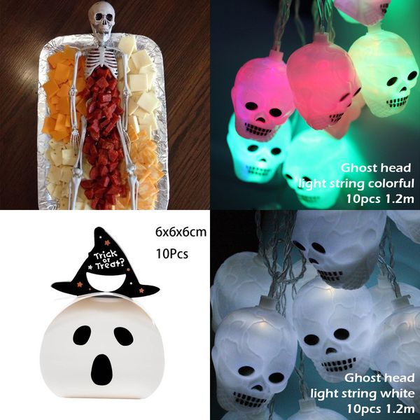 

skeleton horror props home garden decoration ghost hanging decor skull graveyard trick tombstone halloween supplies