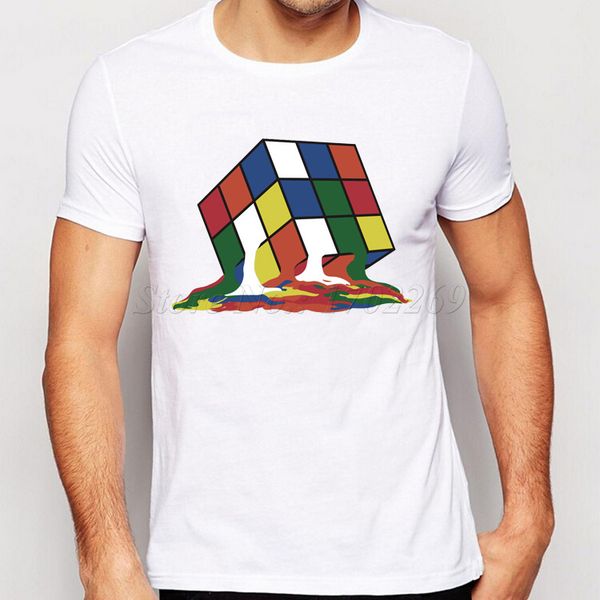 

printed cube 2018 casual short t-shirts men fashion printed men's tee shirt sport hooded sweatshirt hoodie