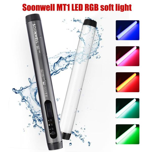

soonwell mt1 rgb light led tube portable handheld phone app control multiple scenes pgraphy lighting stick