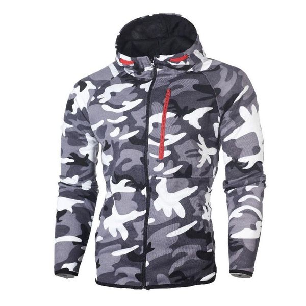 

new hoodies & sweatshirts fashion men's to keep warm zipper winter camouflage sweatshirt men's clothing drop shipping, Black