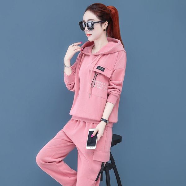 

shwrm sportswear women's spring and autumn 2020 new two style age reduction hip hop running brand fashion sports foreignwomen's tw, Gray