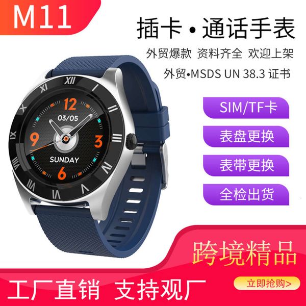 

new m11 smart round card p touch screen sport bluetooth phone watch