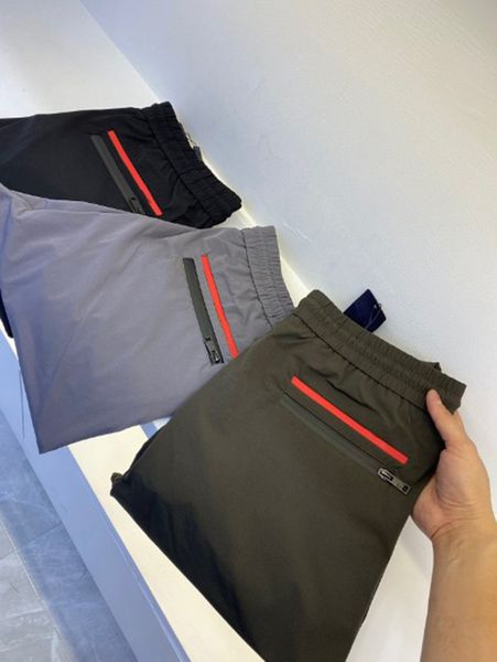 

male pants letter print drawstring trousers sports pants new male jogger fashion pants 3 colors, Black