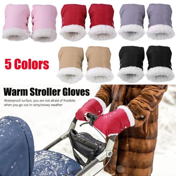

1 pair stroller gloves waterproof pram accessory winter warme stroller gloves soft hand muff baby accessories