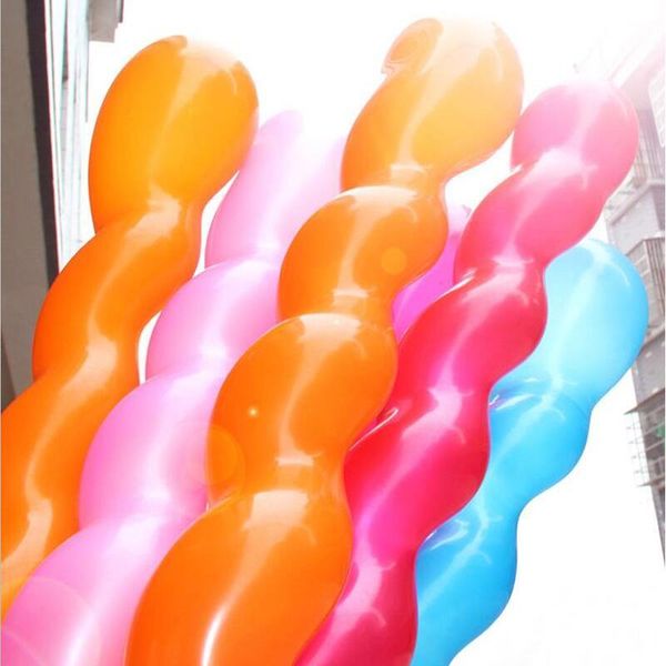 

50pcs/lot multicolor screw twist spiral latex balloons wedding kids birthday party decor inflatable toys long strip ball sqcpjo
