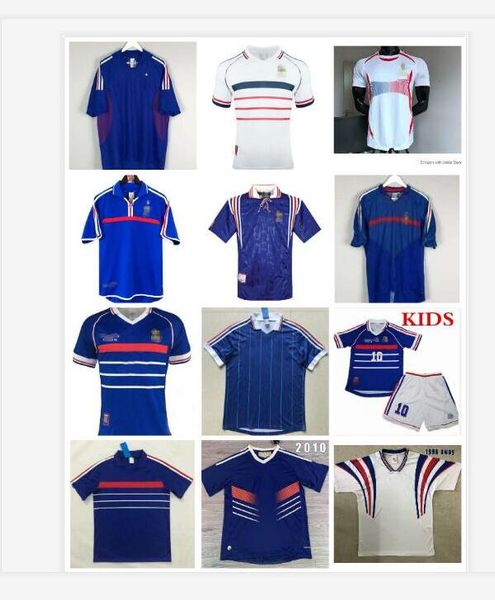 

man + kids kit 1998 2006 mbappe 10 # ретро футбол джерси зидан 10 генри 12 униформа maillot de foot mailoots de 2006 зидан футболка, Black;yellow