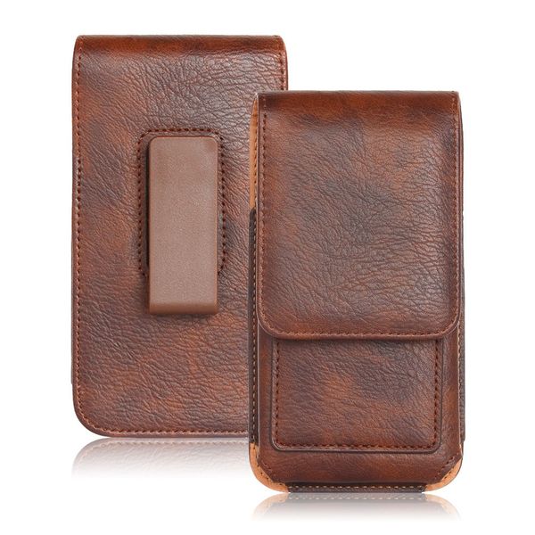 

universal leather case iphone samsung huawei xiaomi mens waist pack belt clip bag for 3.5-6.3" mobile phone pouch holster