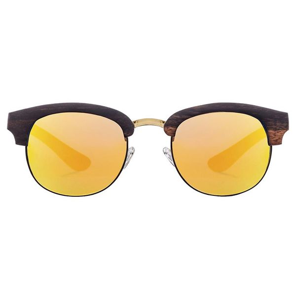 

nilerun brand vintage oval shape metal wood sunglasses, White;black