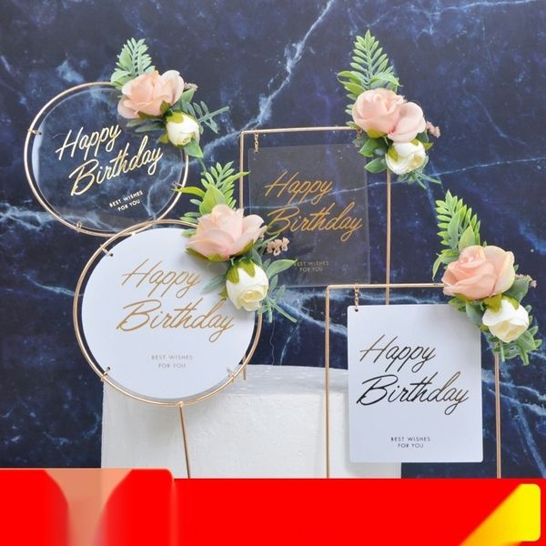 

f7id3 cake decoration mori hipster acrylic simulation gardening flower simulated flowers card dessert horticultural happy gilding flowersdre
