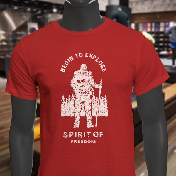 

begin to explore spirit travel hiking adventure mens red new mens clothing shirts sport hooded sweatshirt hoodie men t shirt