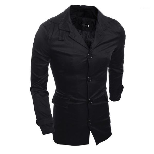 

new 2020 men trench coat, cultivate one's morality men leisure trench coat jacket business coat size:-xxl1, Tan;black