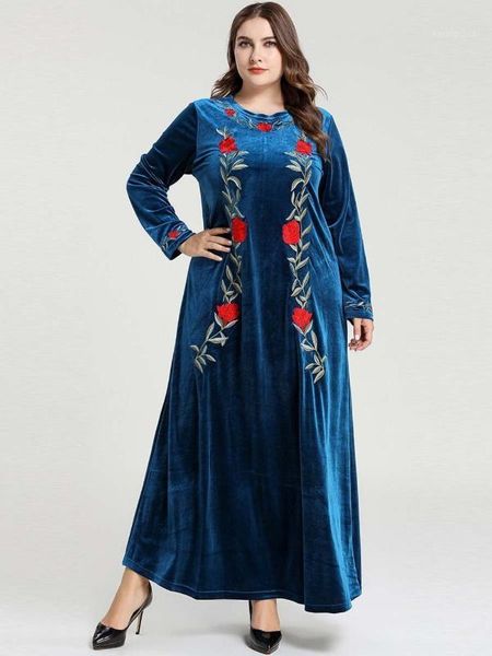 

new embroidery turkish dress designers long dress for muslim women for girls1, Red