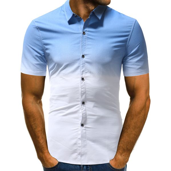 

new men's short sleeve shirt in summer of 2019, White;black
