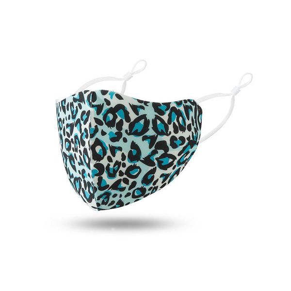 

blue silk leopard mascarill reusable mask designer face mask printed camo stripe face masks with fashion cover are dustproof and smog-proof