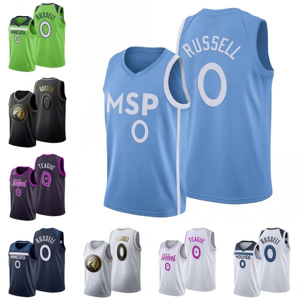 

minnesota timberwolves men d'angelo russell basketball jersey, Black