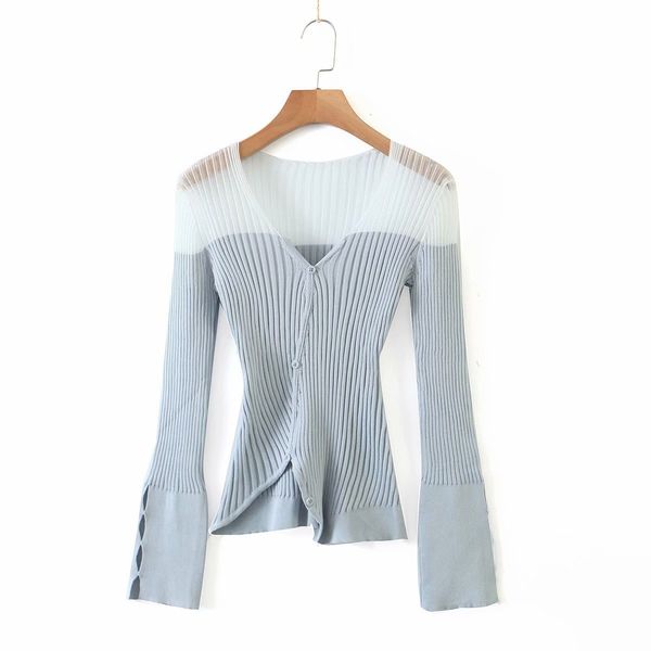 

2021 new and the united states women's clothing color matching knitting cardigan female long sleeve coat of cultivate morality i1ly, White;black