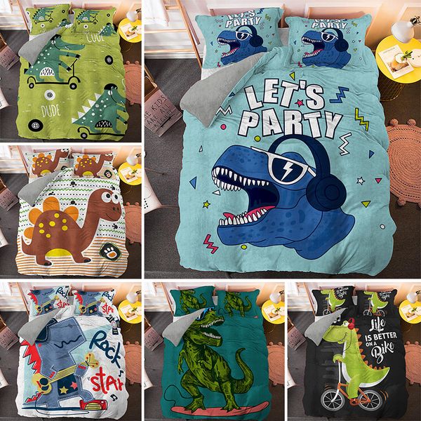 

animal dinosaur bed sets boys bedclothes childrens beds linen 3d duvet cover set for teens single double queen king size