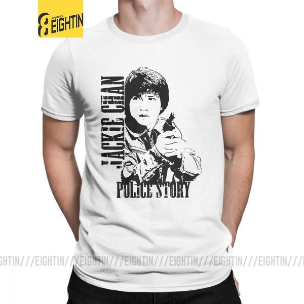 

men's police story jackie chan movie dragon kung fu fight pure short sleeve plus size sport hooded sweatshirt hoodie men t shirt