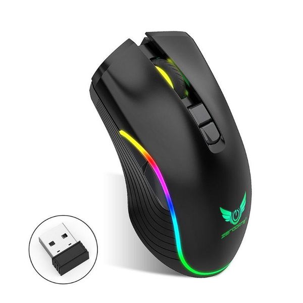 

2.4ghz wireless gaming mouse 2400dpi аккумуляторный регулируемый rgb gamer мышь